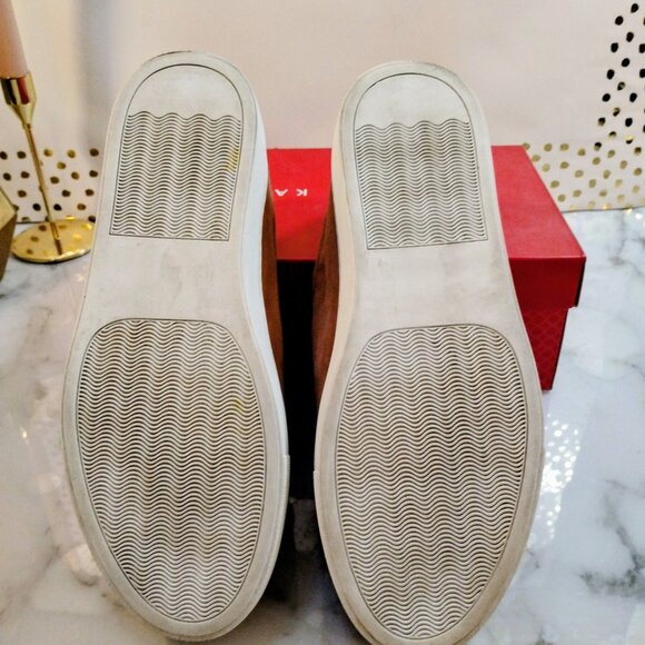 HERE/NOW FOX POM POM SUEDE SNEAKERS TAUPE BLUSH - Women's Size 10 - Picture 8 of 8